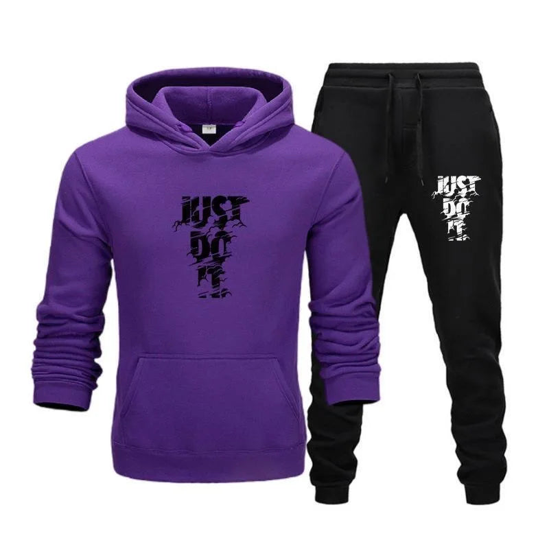 Spring 2025 brand men's sweatshirt sweatshirt and sweatpants set autumn and winter warm sportswear set, men's hooded jacket