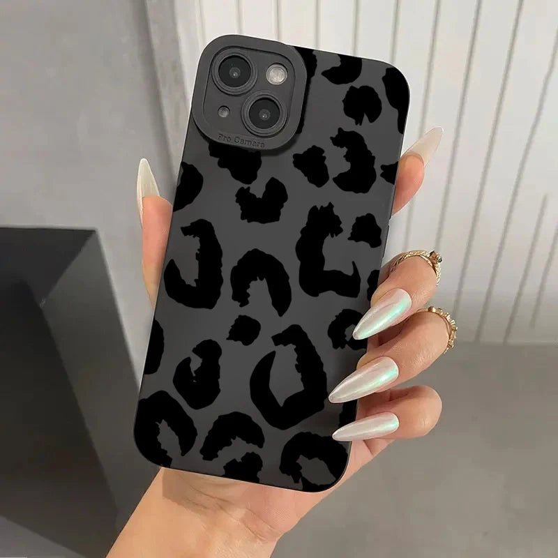 Leopard Design Camera Protective Phone Case for iPhone 16 Cases iPhone 17 Air 15 14 13 12 11 Pro Max 16E XS XR X 7 8 Plus Cover
