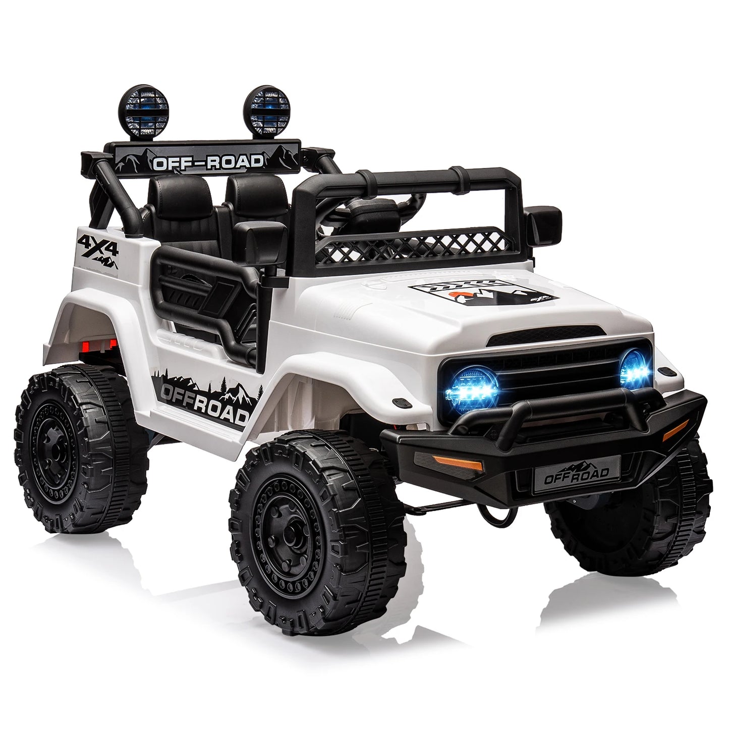 12V Kids Ride On Truck with Remote Control Spring Suspension Bluetooth Connectivity and Led Lights for 3-8years Birthday Gifts