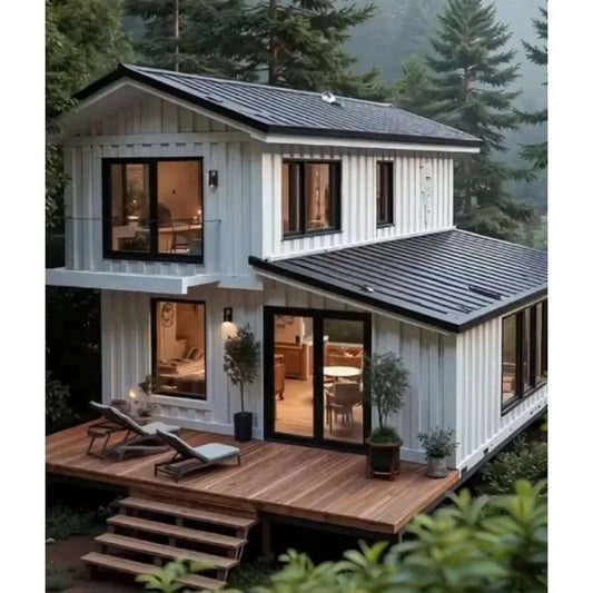 Custom Container House Modern Design Office Dining Room 20ft 40ft Expandable Container House for Villa Modular House Granny Flat