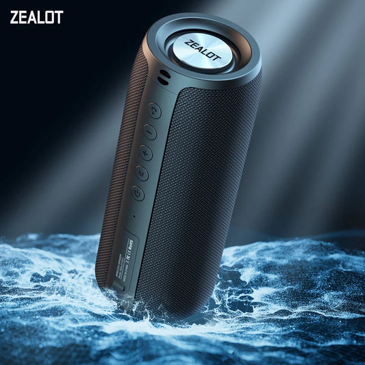 Zealot-Protable Bluetooth Speaker Enhanced Bass Portable Speaker with 12H Playtime,  IPX5 Waterproof for Camping