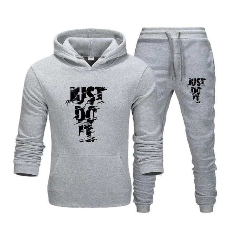 Spring 2025 brand men's sweatshirt sweatshirt and sweatpants set autumn and winter warm sportswear set, men's hooded jacket
