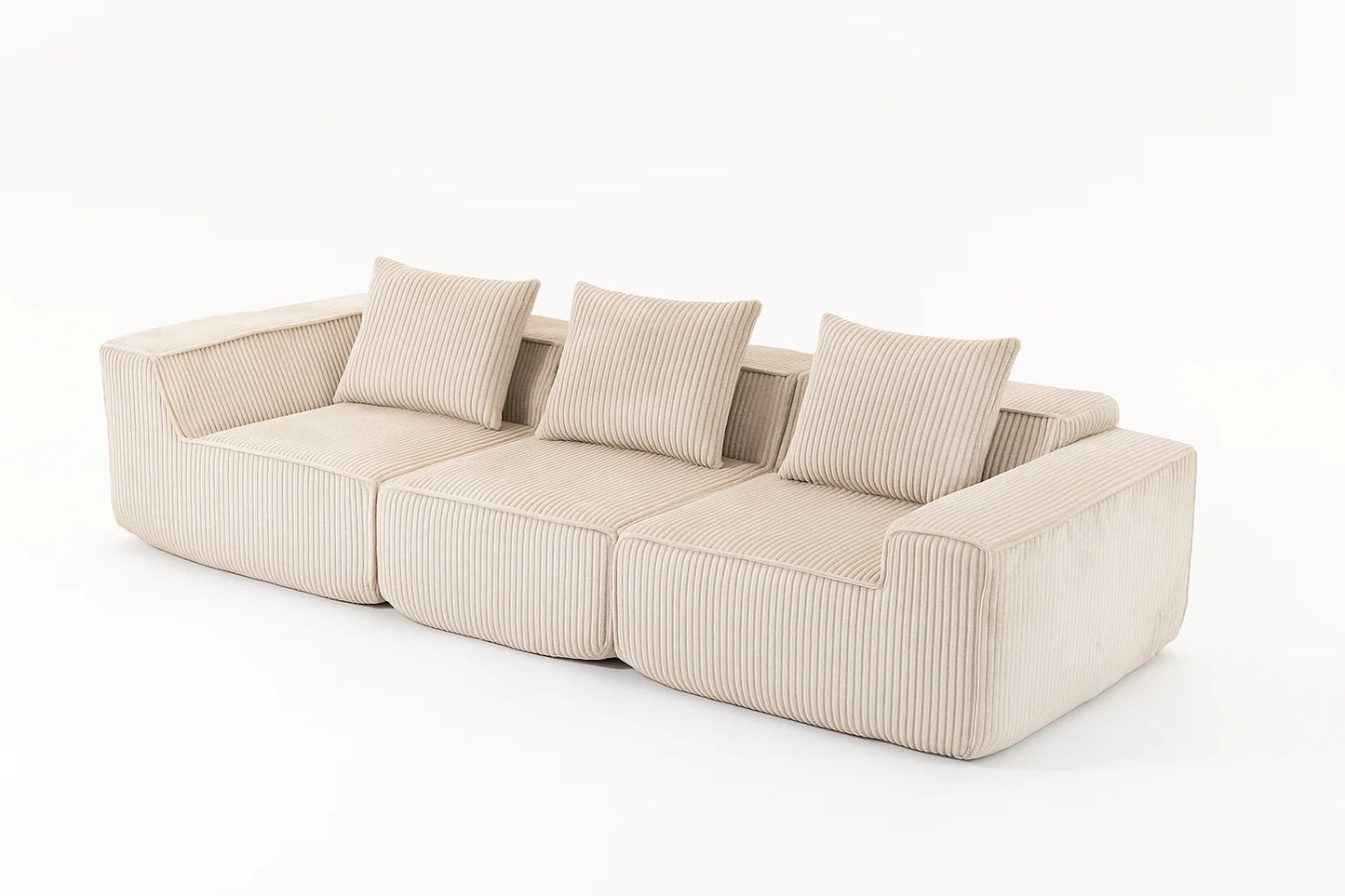 Sectional boneless Couch with L-Shape Chaise,Modern Modular sleeper Sofa with Deep Seat, Upholstered Couches for Room