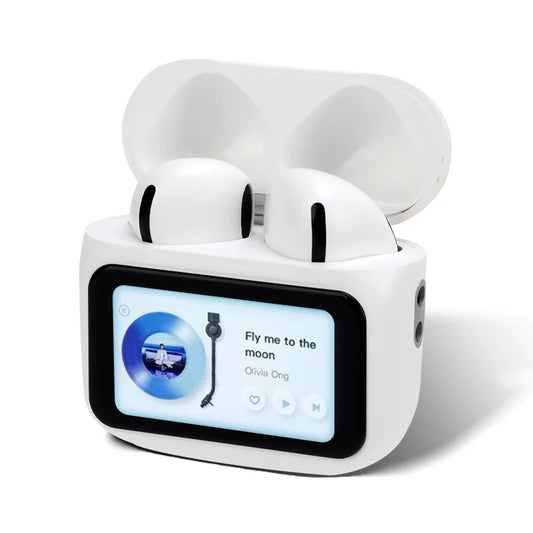 W12 ANC Noise Cancelling Earbuds Wireless Bluetooth Earbuds TWS Touch Screen Mini Earphones