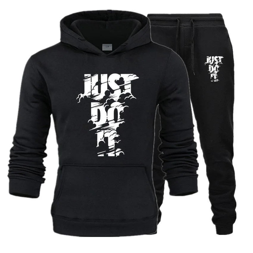 Spring 2025 brand men's sweatshirt sweatshirt and sweatpants set autumn and winter warm sportswear set, men's hooded jacket