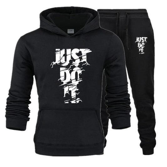 Spring 2025 brand men's sweatshirt sweatshirt and sweatpants set autumn and winter warm sportswear set, men's hooded jacket