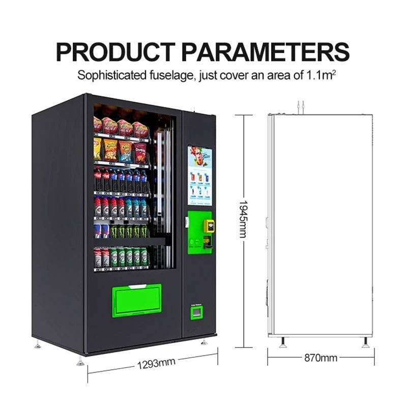 24-hour self-service vending machines Best Seller Automat Food Cold Beverage Vending Machines with Large Capacity