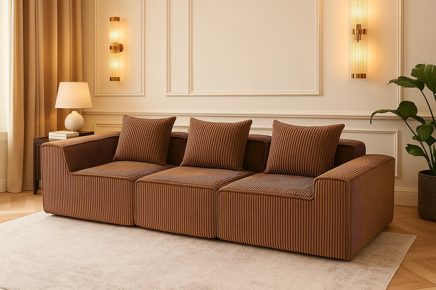 Sectional boneless Couch with L-Shape Chaise,Modern Modular sleeper Sofa with Deep Seat, Upholstered Couches for Room