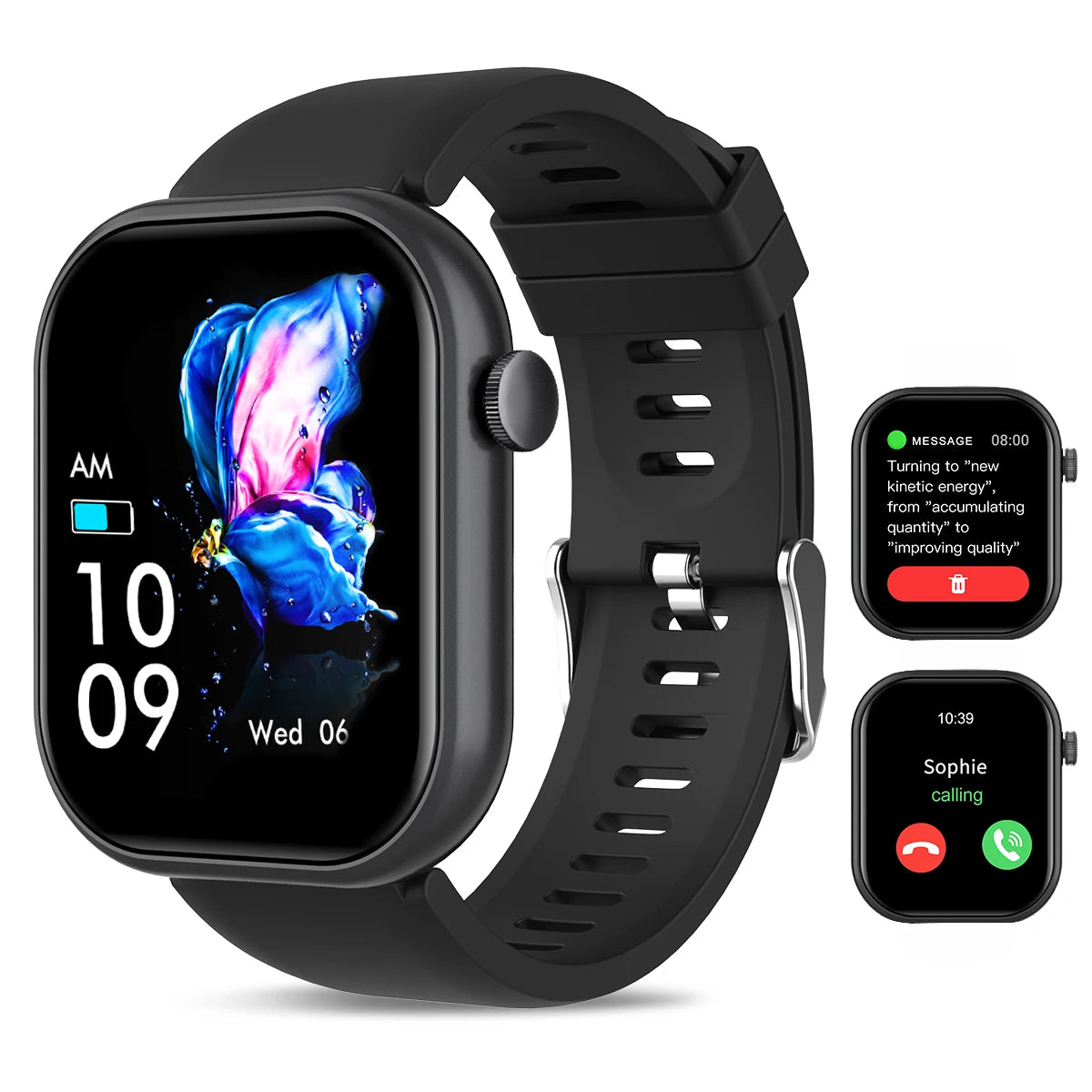 HOT Smartwatch full touch screen, answer and make calls, message reminders, custom watch face wallpaper and other functions