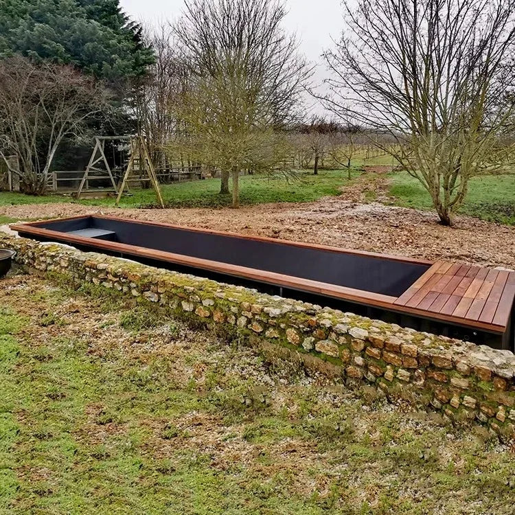 Bespoke Luxury 40ft Container Infinity Pool Custom Size/Color Options with Glass Mosaic Tiles Premium Backyard Statement Piece