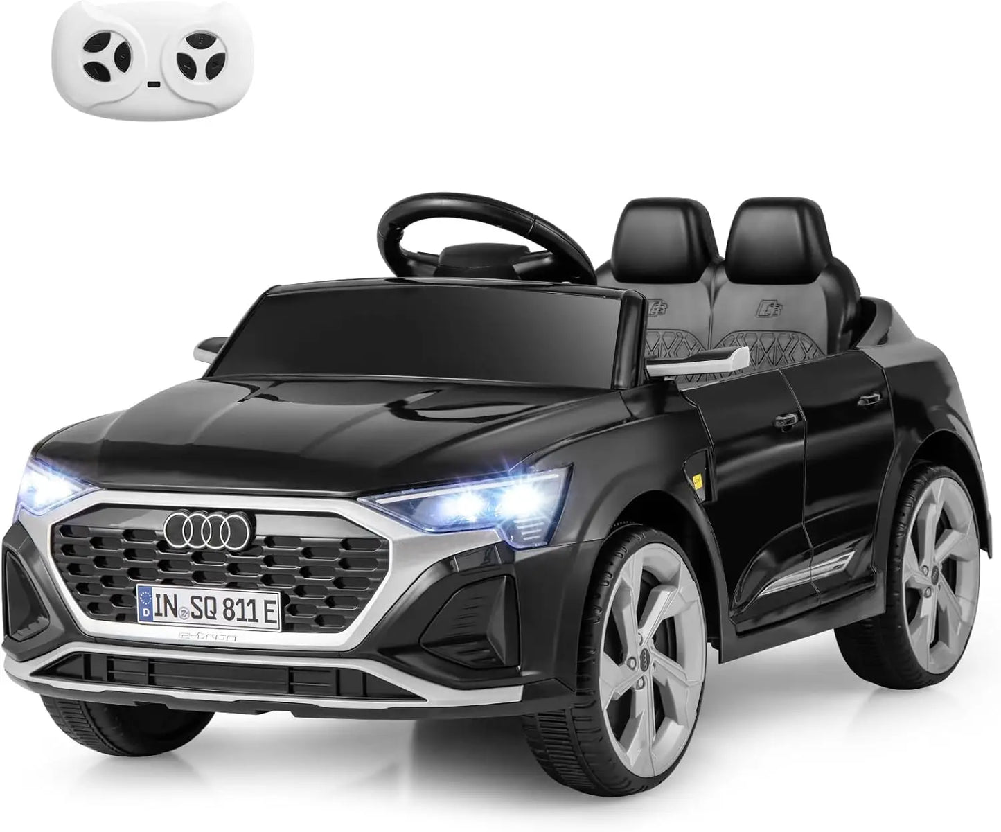 Licensed Ride on Car by INFANS, Battery Powered Electric Vehicle for with Remote Control, Adjustable Music, LED Lights, Suspensi