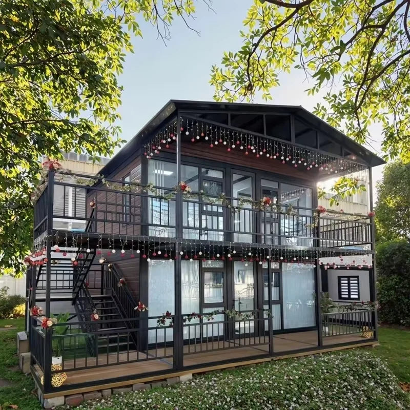 Custom Container House Modern Design Office Dining Room 20ft 40ft Expandable Container House for Villa Modular House Granny Flat