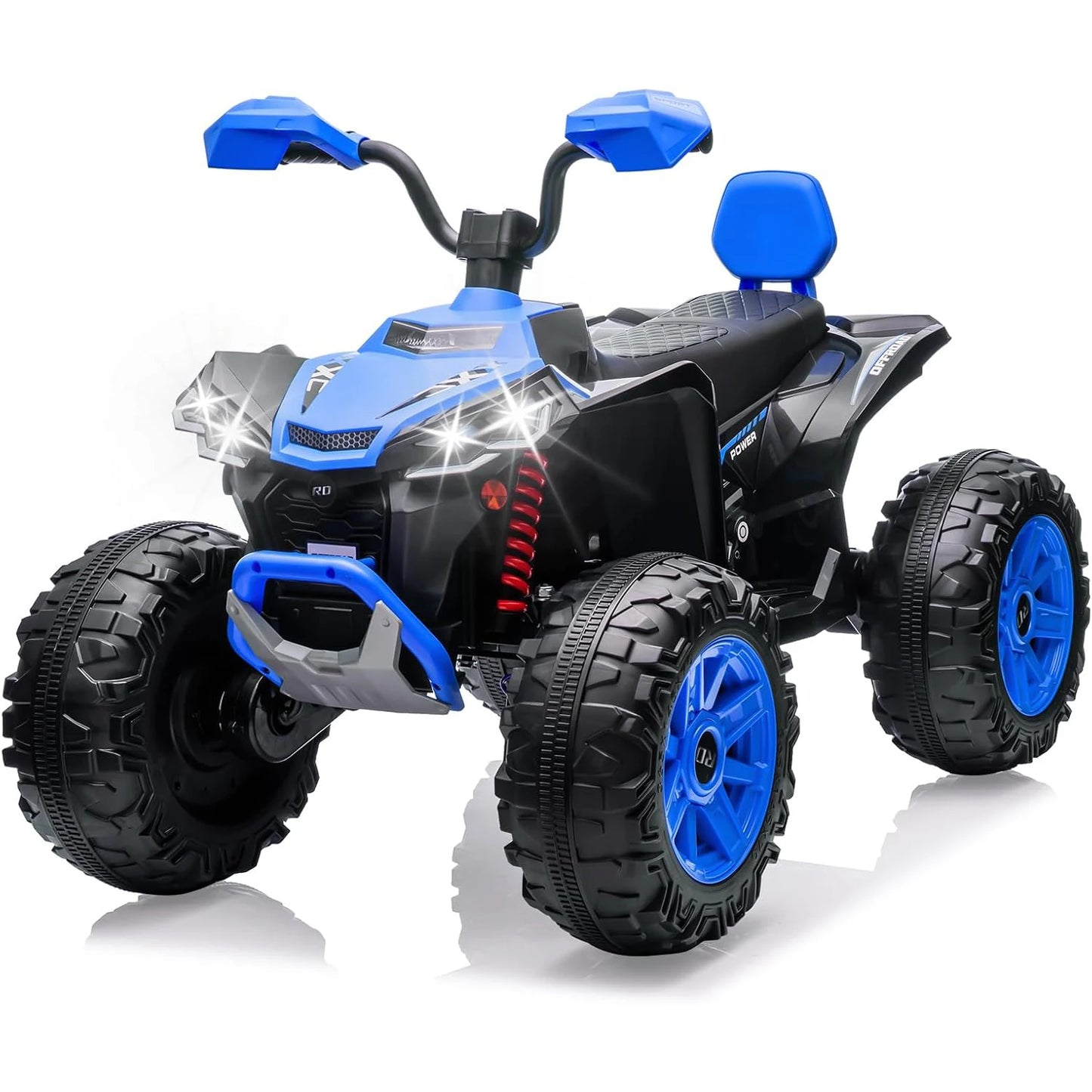 24V Kids Electric ATV 4-Wheeler (2-Seater) Ride on Car Toy with Dual 550w Motor Off-Road with LED Lights & Music Player 3-8Years