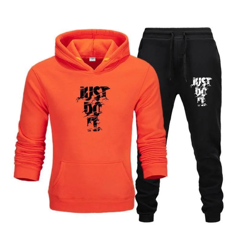 Spring 2025 brand men's sweatshirt sweatshirt and sweatpants set autumn and winter warm sportswear set, men's hooded jacket